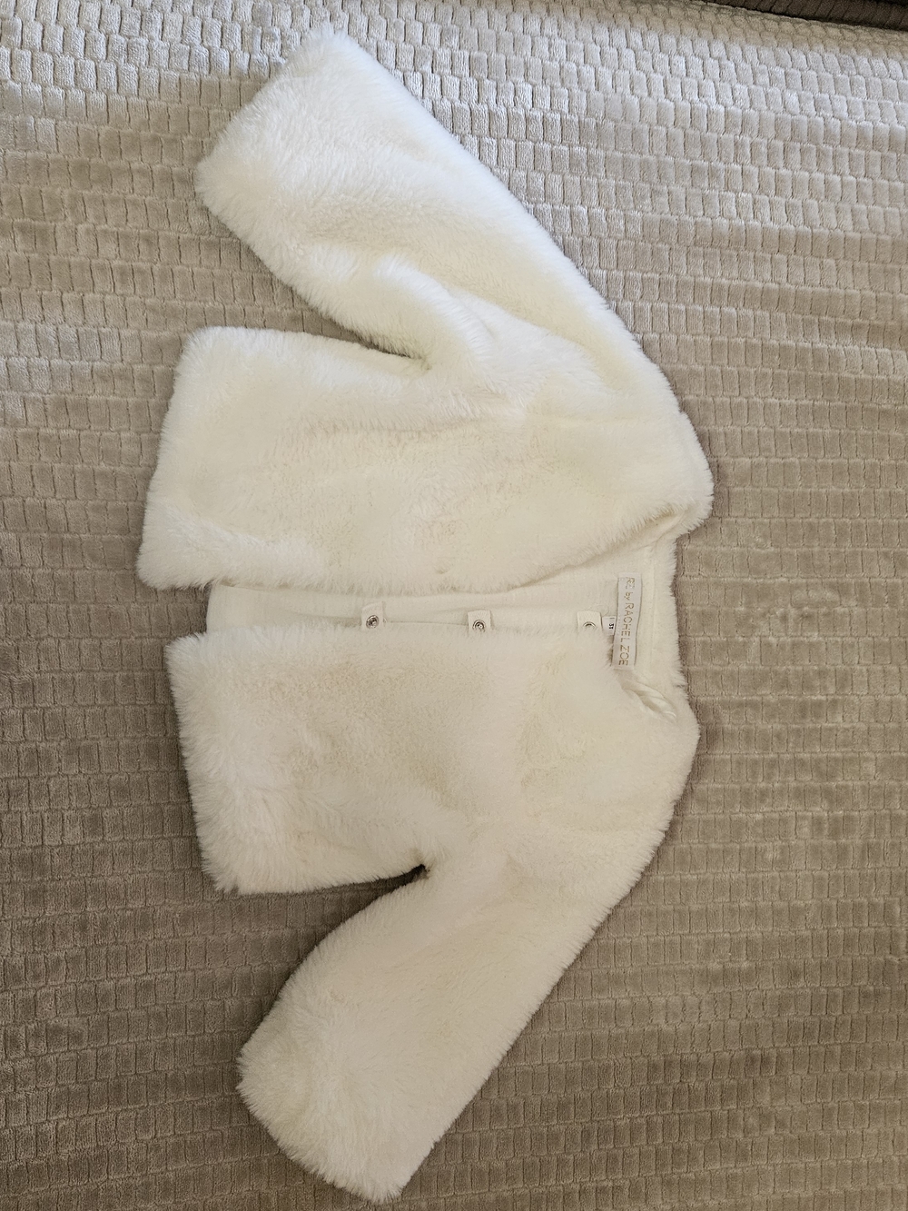 Rachel Zie Toddler White Faux Fur Coat